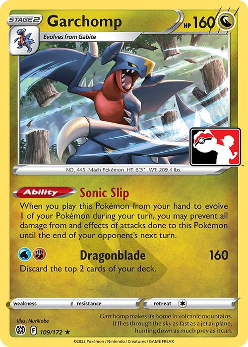Garchomp Pokemon card from Prize Pack Series Cards