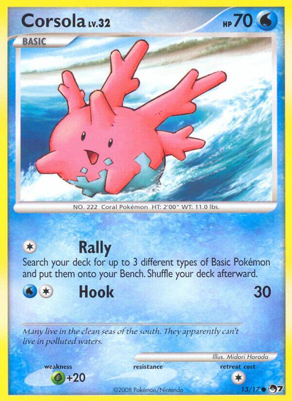 Corsola Pokemon card from POP Series 7