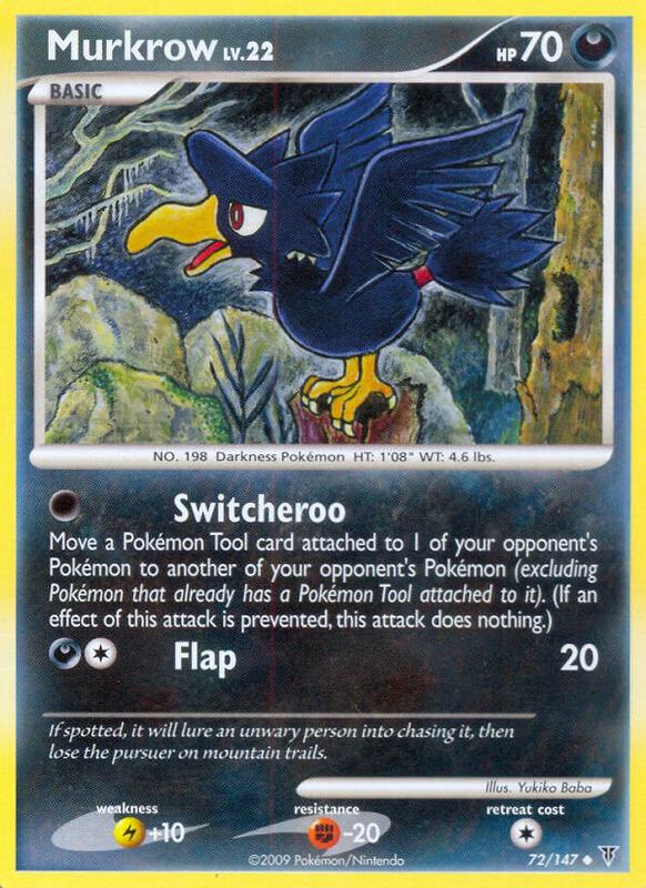 Murkrow Pokemon card from Supreme Victors