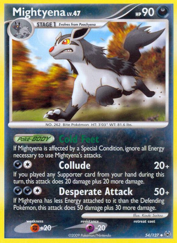 Mightyena Pokemon card from Platinum