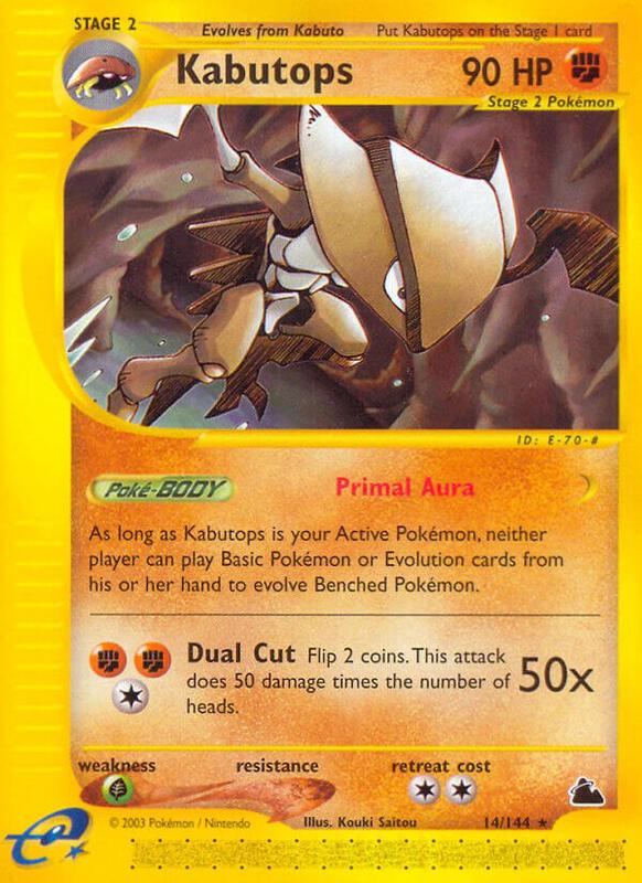 Kabutops (14) Pokemon card from Skyridge