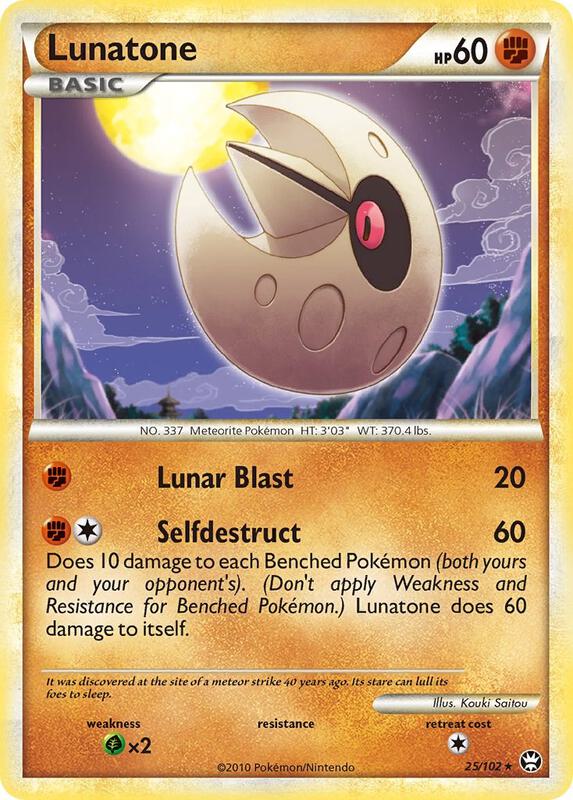 Lunatone Pokemon card from Triumphant