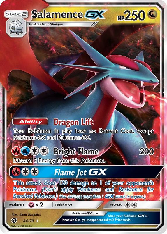 Salamence GX Pokemon card from Dragon Majesty