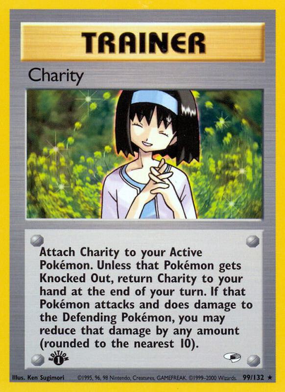 Charity Pokemon card from Gym Heroes