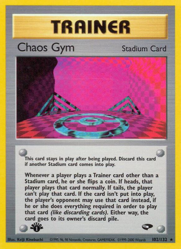 Chaos Gym Pokemon card from Gym Challenge