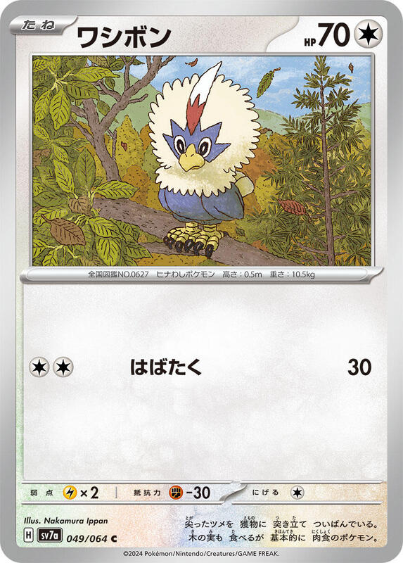 Rufflet (Japanese) Pokemon card from SV7a: Paradise Dragona