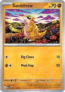 Sandshrew (Holo) Pokemon card from Mega Evolution