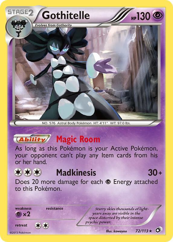 Gothitelle Pokemon card from Legendary Treasures