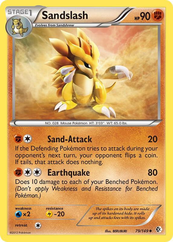 Sandslash Pokemon card from Boundaries Crossed