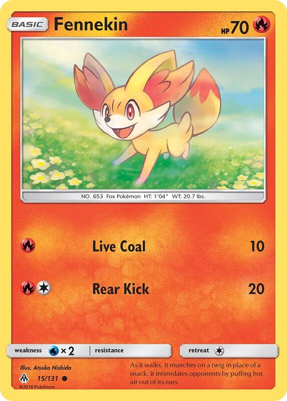 Fennekin (15) Pokemon card from SM - Forbidden Light