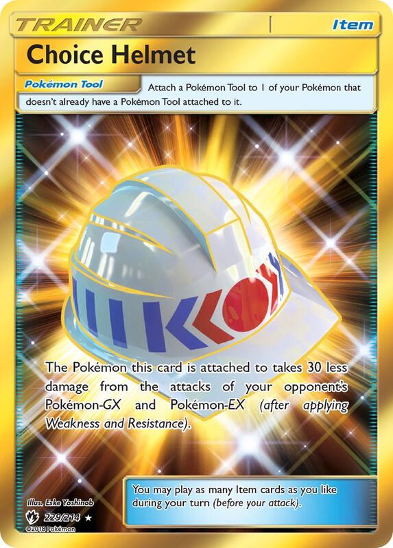 Choice Helmet (Secret) Pokemon card from SM - Lost Thunder