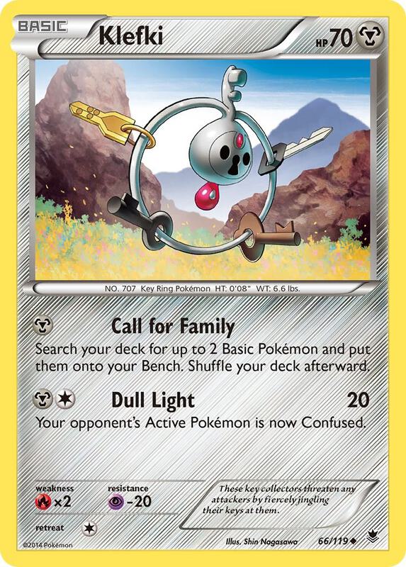 Klefki Pokemon card from XY - Phantom Forces