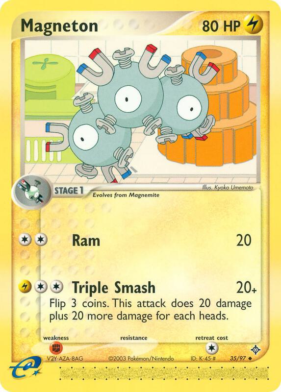 Magneton Pokemon card from Dragon