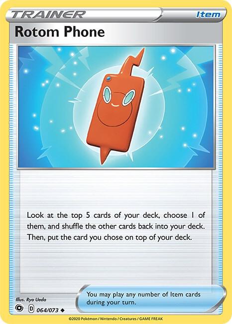 Rotom Phone Pokemon card from Champion's Path