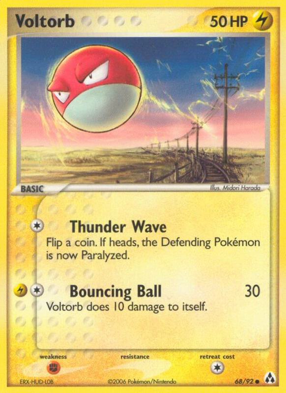 Voltorb Pokemon card from Legend Maker