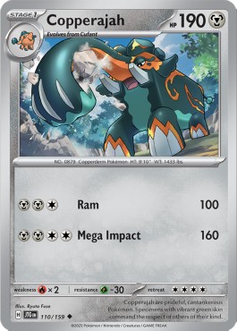 Copperajah Pokemon card from Journey Together