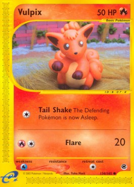 Vulpix Pokemon card from Expedition Base Set