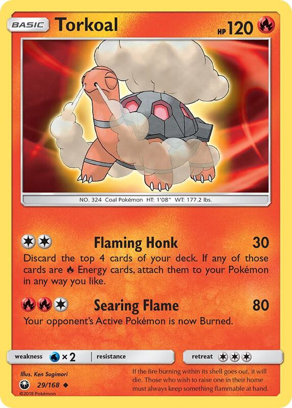 Torkoal Pokemon card from SM - Celestial Storm
