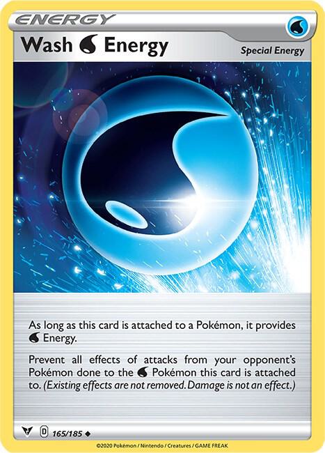 Wash Water Energy Pokemon card from SWSH04: Vivid Voltage