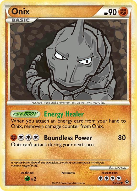 Onix (56) Pokemon card from Unleashed