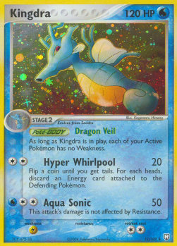Kingdra Pokemon card from EX Team Rocket Returns