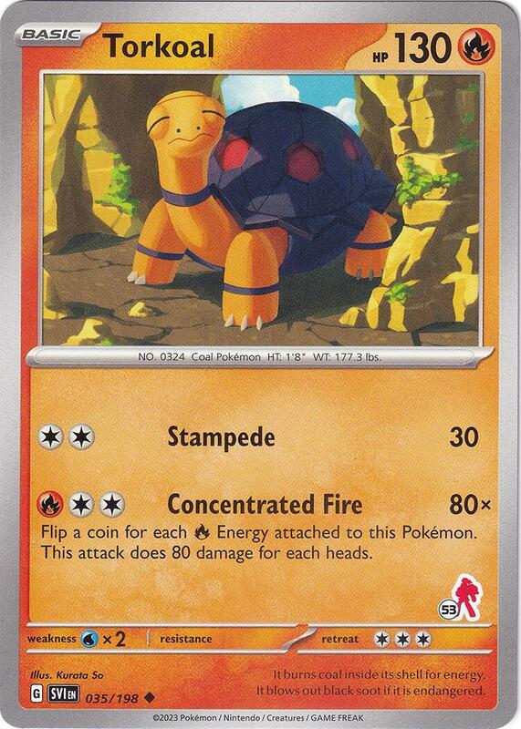 Torkoal - Armarouge 53 Pokemon card from Battle Academy 2024