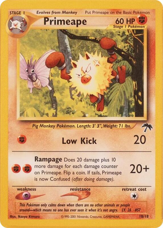 Primeape Pokemon card from Southern Islands