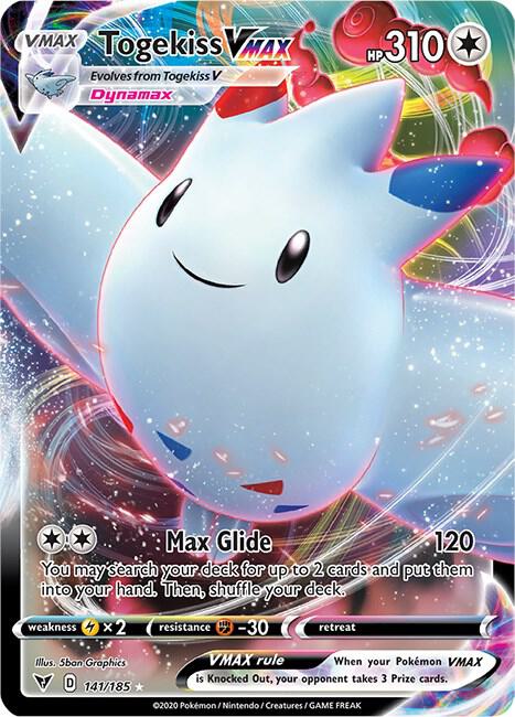 Togekiss VMAX Pokemon card from SWSH04: Vivid Voltage