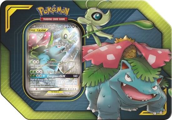 TAG TEAM Tin [Celebi & Venusaur GX] Pokemon card from SM - Team Up