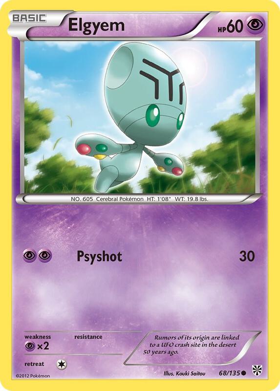 Elgyem (68) Pokemon card from Plasma Storm