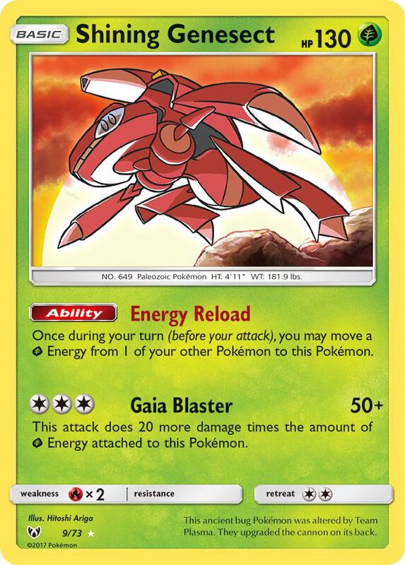 Shining Genesect Pokemon card from Shining Legends