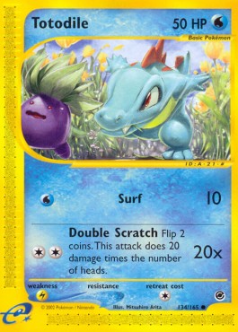 Totodile Pokemon card from Expedition Base Set