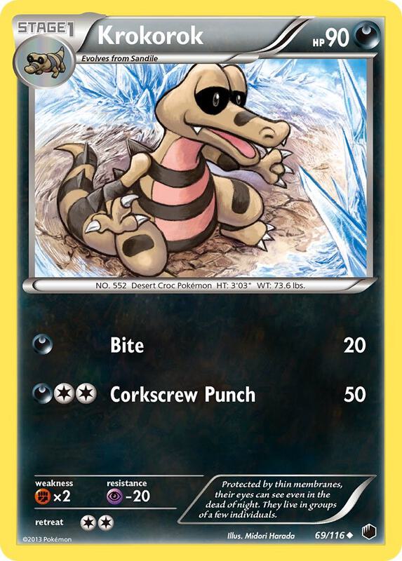 Krokorok Pokemon card from Plasma Freeze