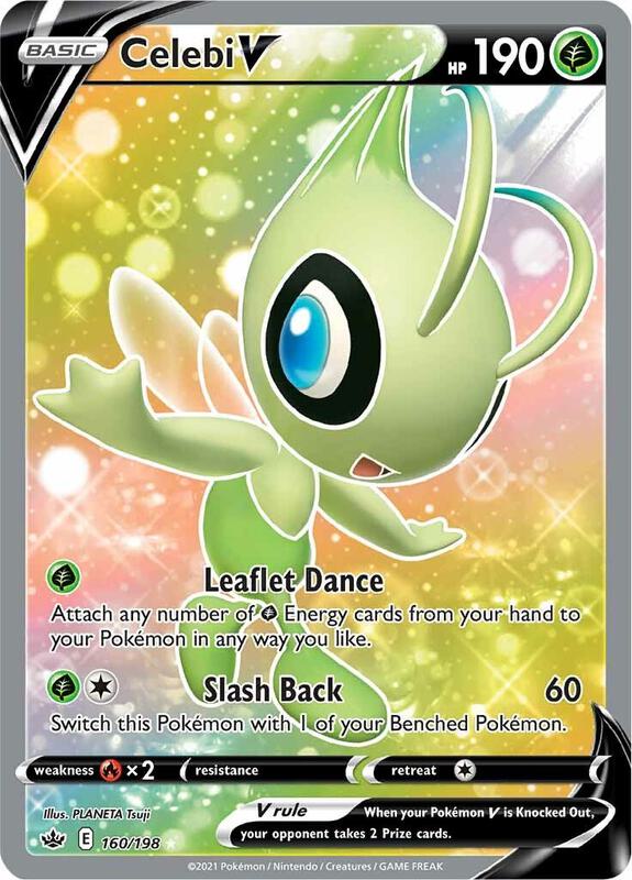 Celebi V (Full Art) Pokemon card from SWSH06: Chilling Reign