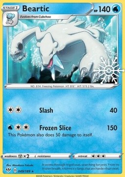 Beartic Pokemon card from Darkness Ablaze