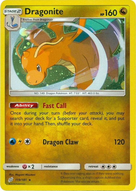 Dragonite Pokemon card from TCG: Tempest