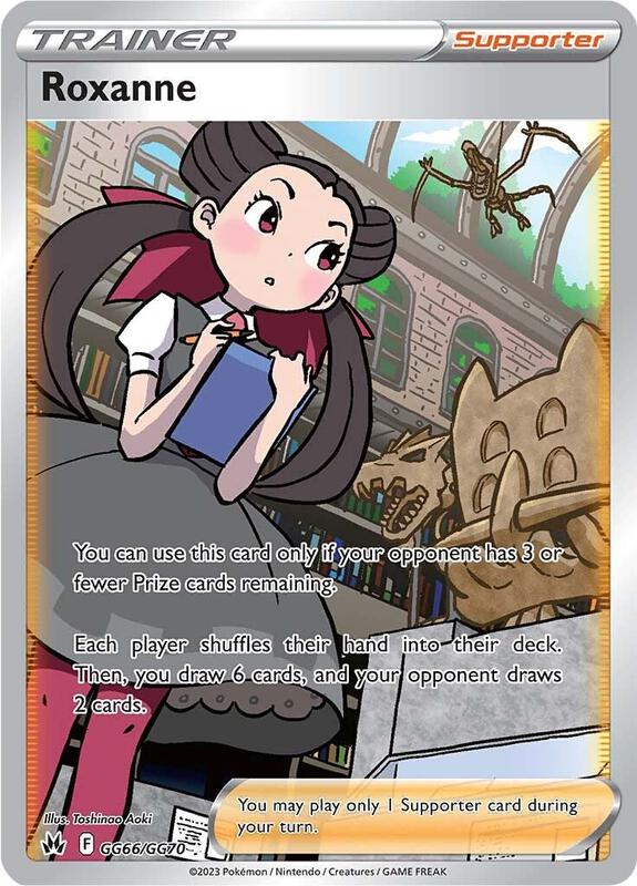 Roxanne Pokemon card from Crown Zenith: Galarian Gallery