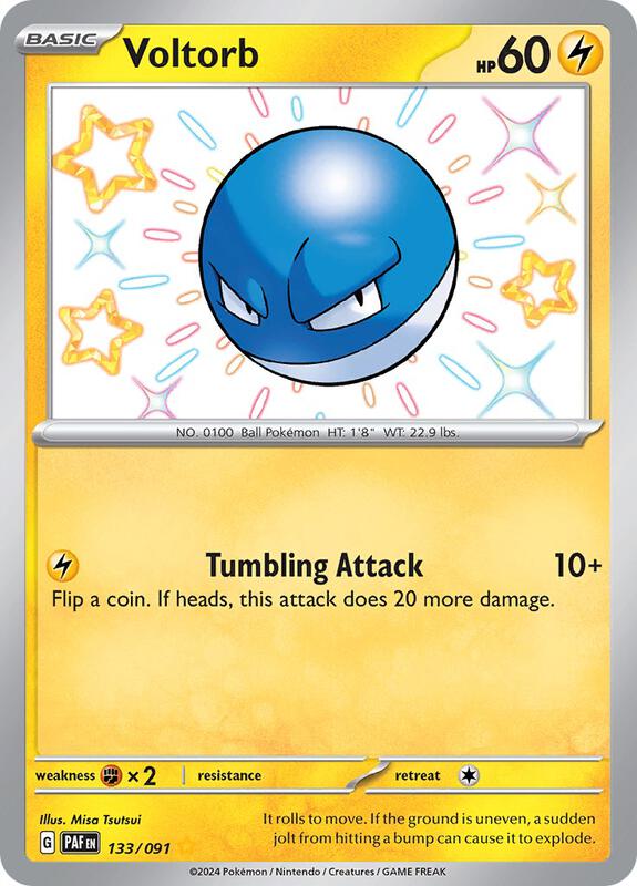 Voltorb Pokemon card from SV: Paldean Fates