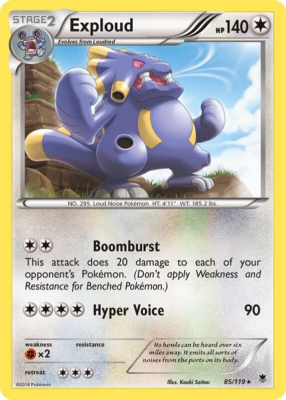 Exploud Pokemon card from XY - Phantom Forces