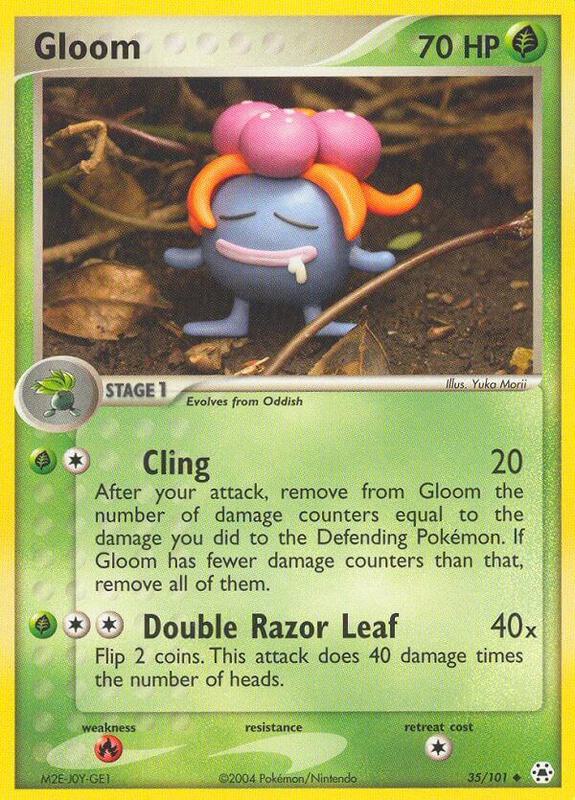 Gloom Pokemon card from Hidden Legends
