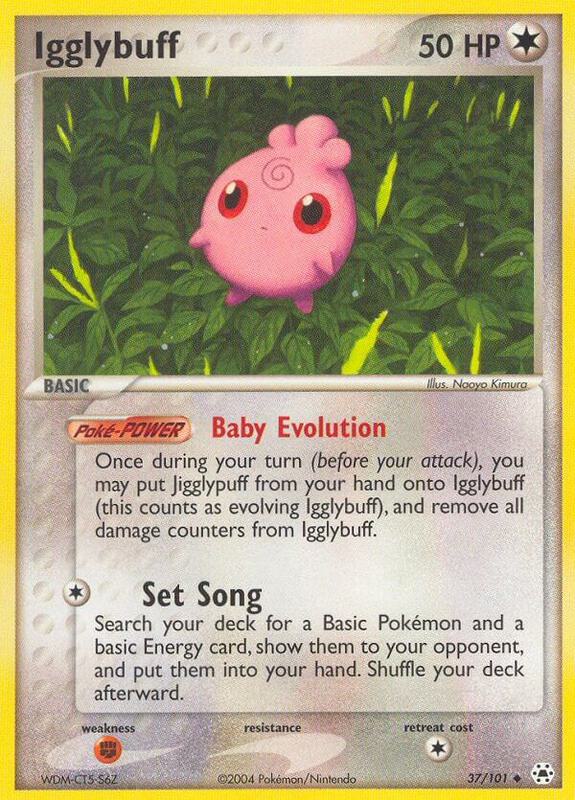 Igglybuff Pokemon card from Hidden Legends