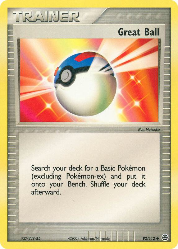 Great Ball Pokemon card from FireRed & LeafGreen