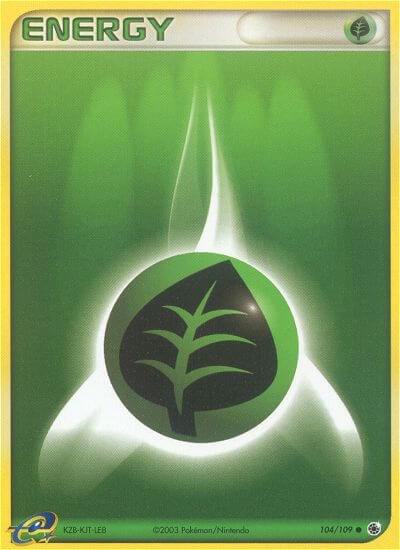 Grass Energy Pokemon card from Ruby and Sapphire
