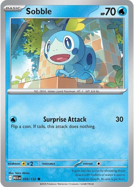 Sobble Pokemon card from ME01: Mega Evolution