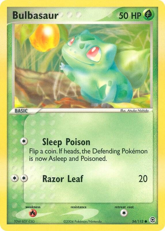 Bulbasaur Pokemon card from FireRed & LeafGreen