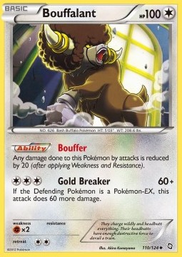 Bouffalant Pokemon card from Dragons Exalted