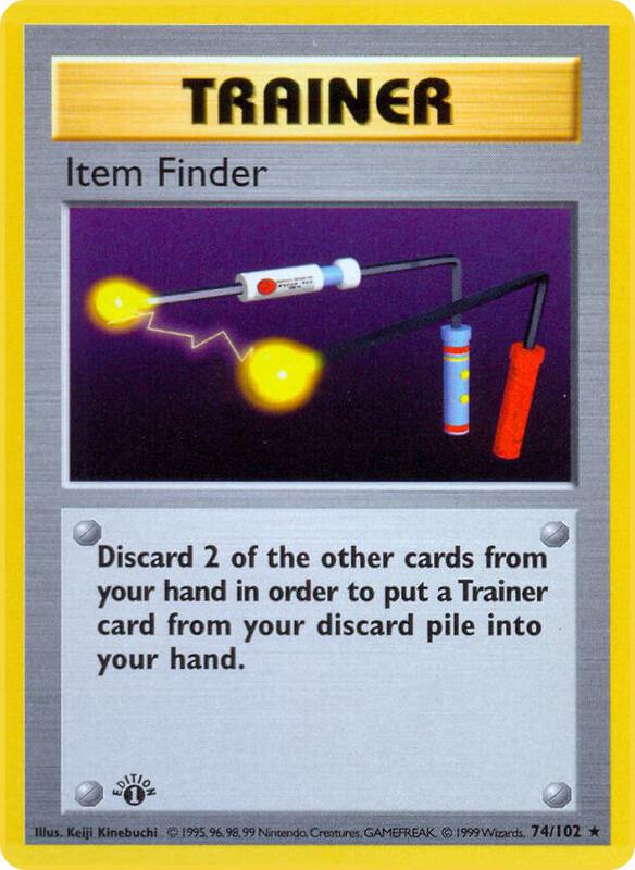 Item Finder Pokemon card from Base Set (Shadowless)