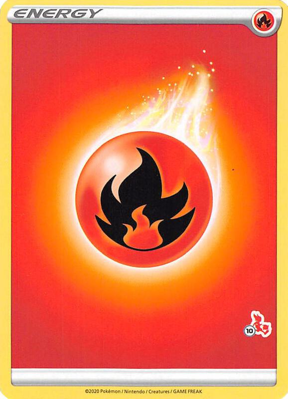 Fire Energy (#10 Cinderace Stamped) Pokemon card from Battle Academy 2022