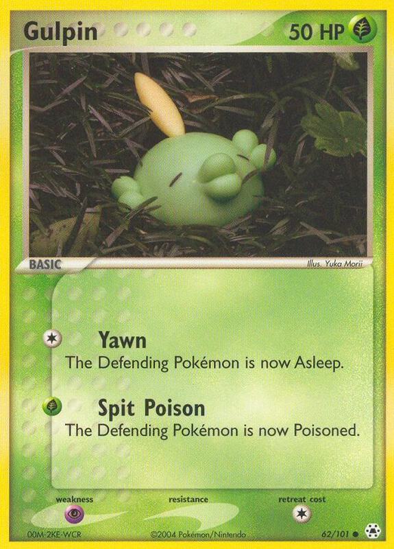 Gulpin Pokemon card from Hidden Legends