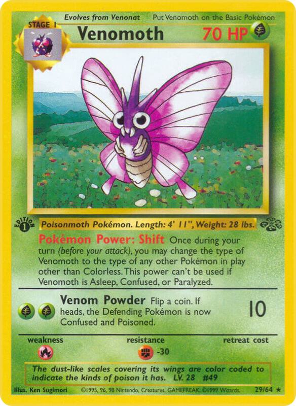 Venomoth (29) Pokemon card from Jungle